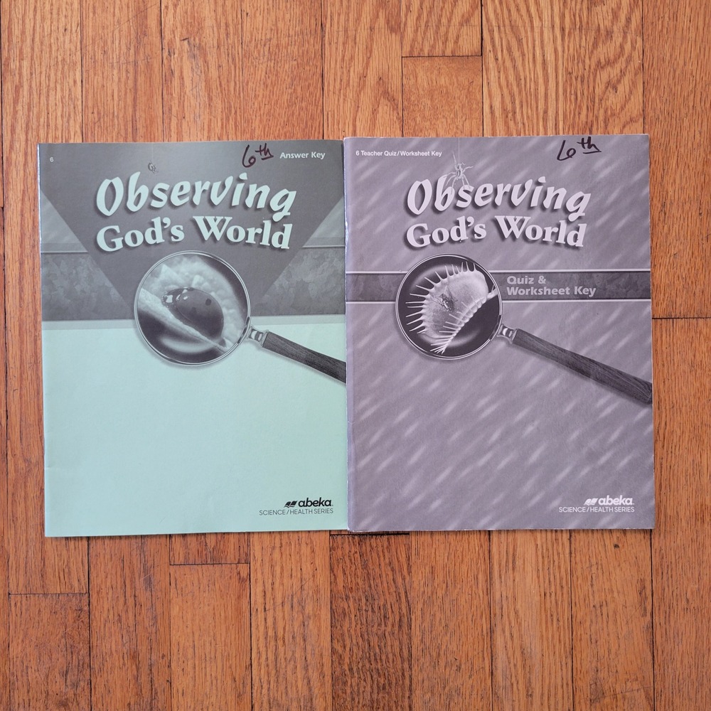 Abeka 6 Science Answer Quiz Worksheet Key OBSERVING GOD'S WORLD Homeschool